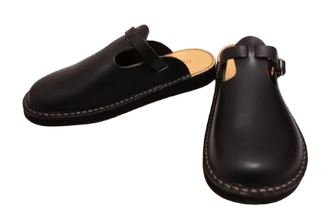 【Organic handloom GUDALUR ブラック】クロッグサンダル(サボサンダル)